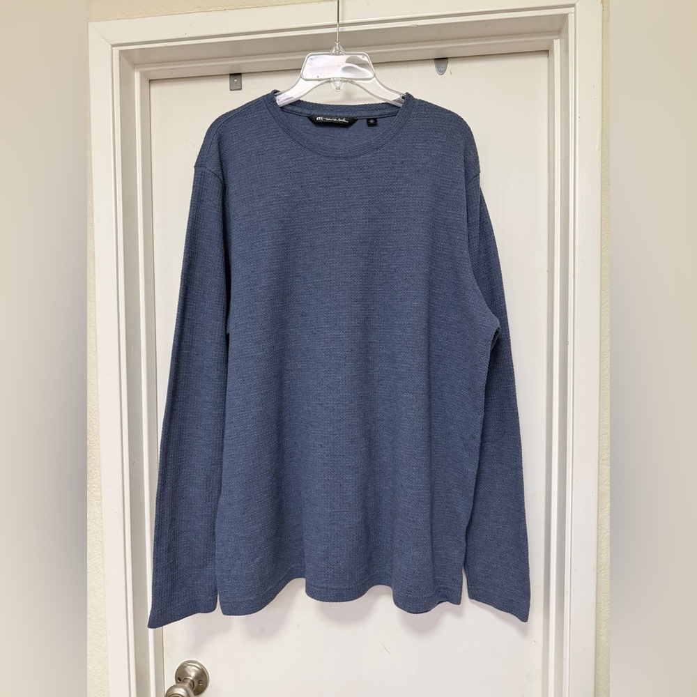 Travis Mathew Cloud Waffle Crew - mood indigo/blue - size XXL - Picture 3 of 9